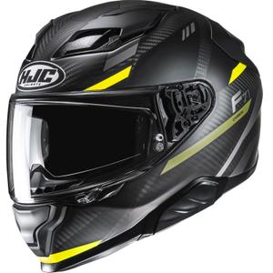 HJC F71 CARBON Esira MC3HSF integralhjelm til motorcykel, sort-fluo gul