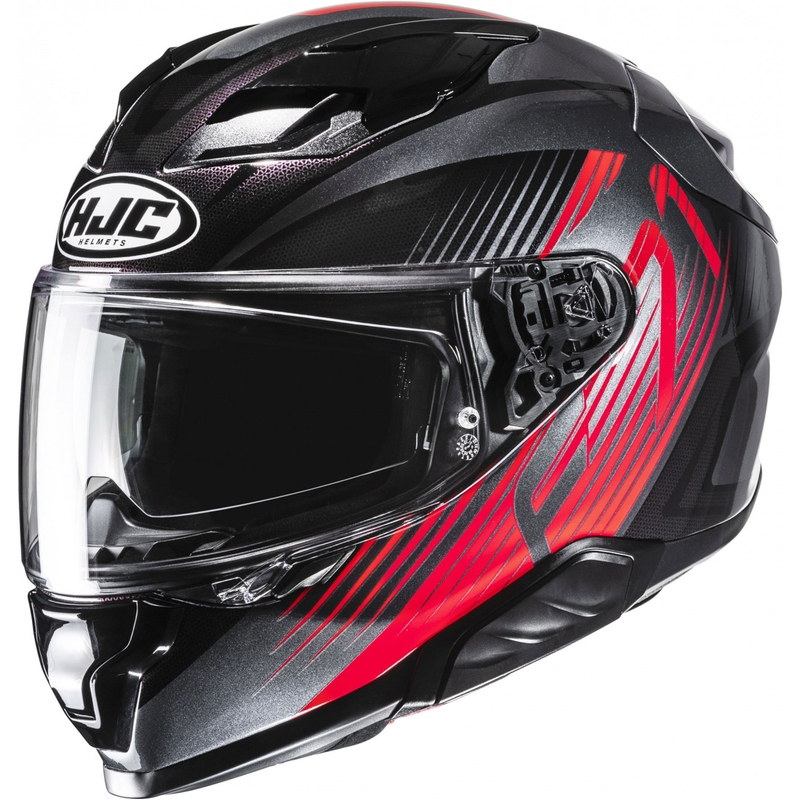 Fullface motorcykelhjelm HJC F71 Catos MC1 sort-rød