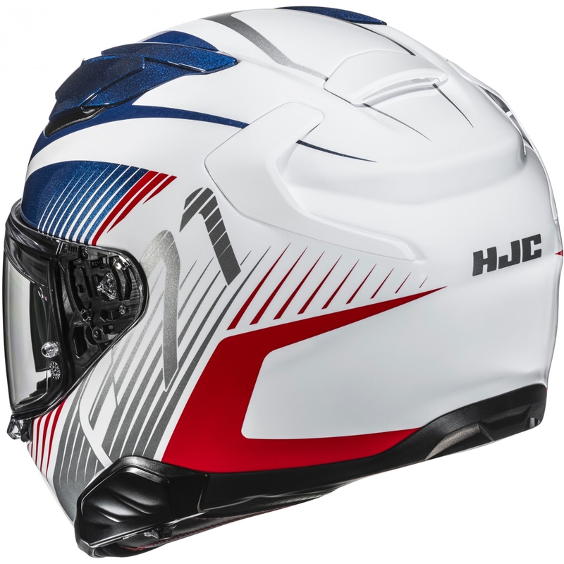 Fullface motorcykelhjelm HJC F71 Catos MC21 hvid-blå-rød