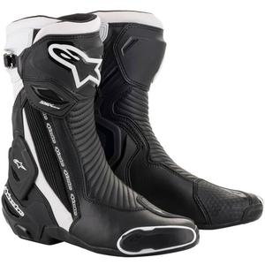 Alpinestars SMX Plus 2 motorcykelstøvler i sort og hvid