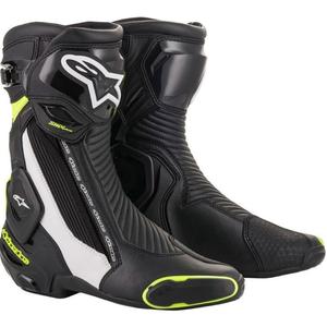 Alpinestars SMX Plus 2 sort-hvid-fluogule motorcykelstøvler