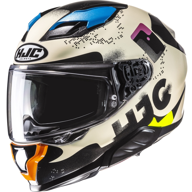 Full face motorcykelhjelm HJC F71 Faco MC28 flerfarvet