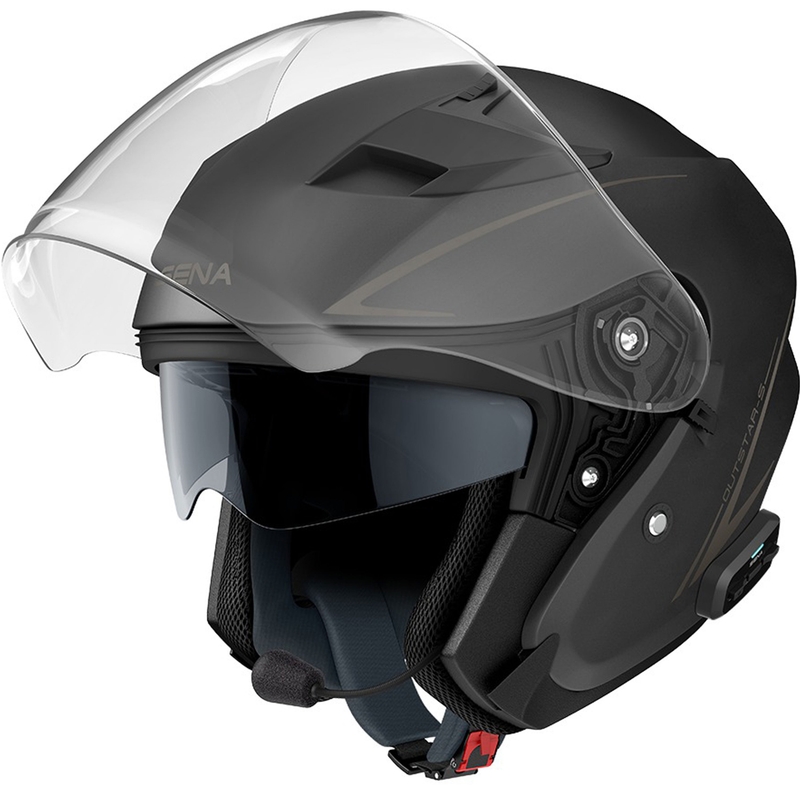 Åben motorcykelhjelm SENA Outstar S sort mat