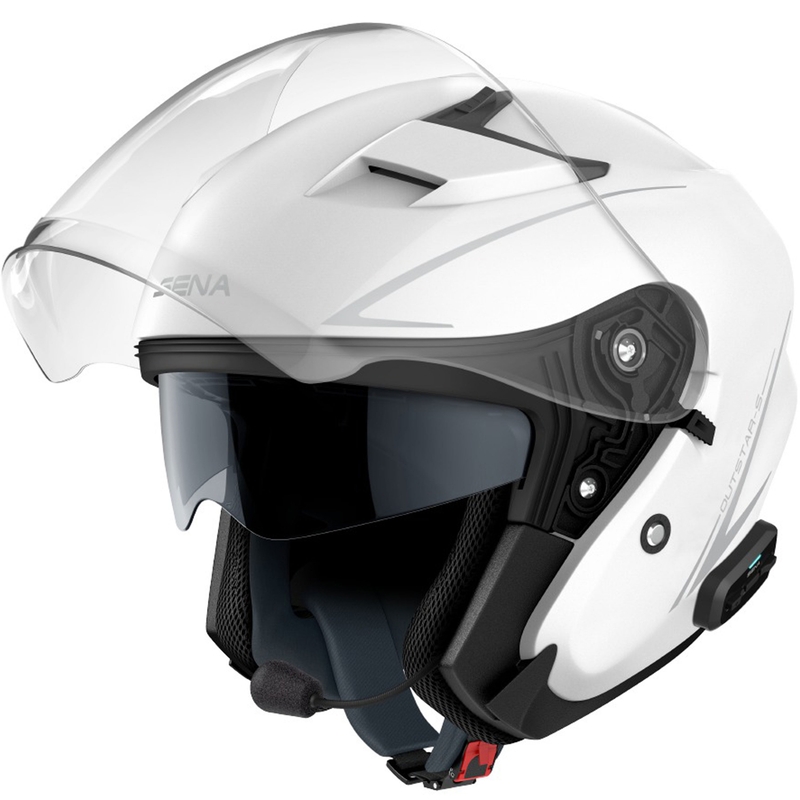 Åben motorcykelhjelm SENA Outstar S blank hvid