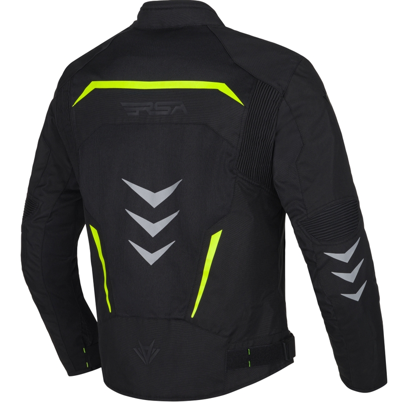 RSA Runway motorcykeljakke sort-fluo gul