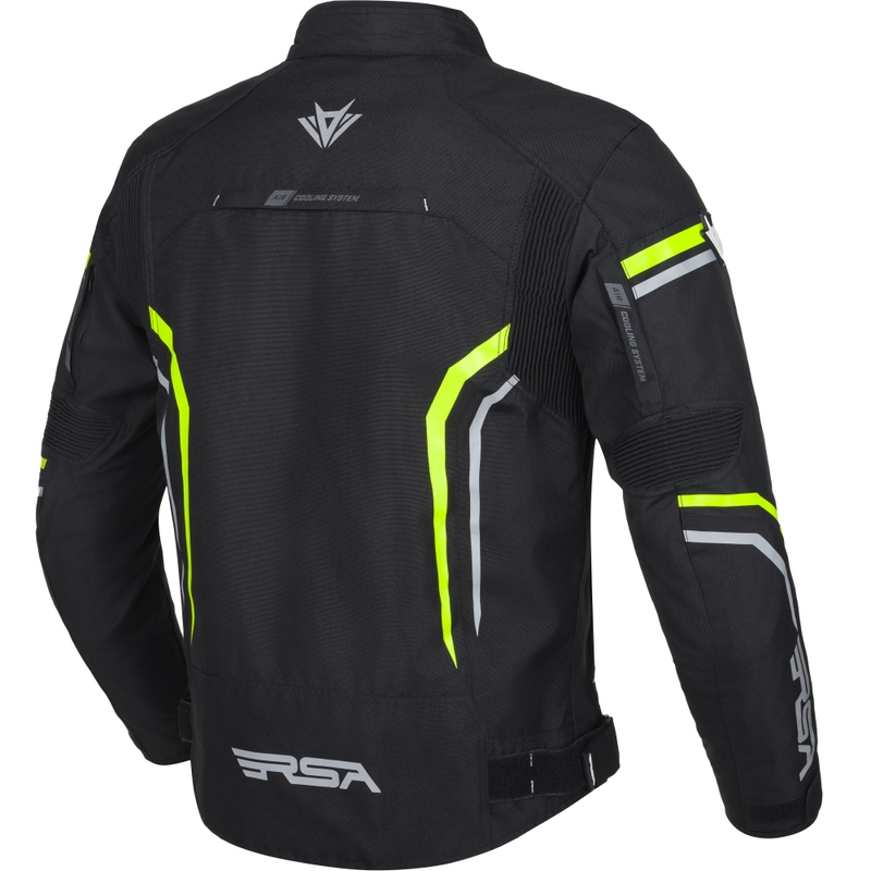 RSA Compact 2 motorcykeljakke sort-grå-fluo gul