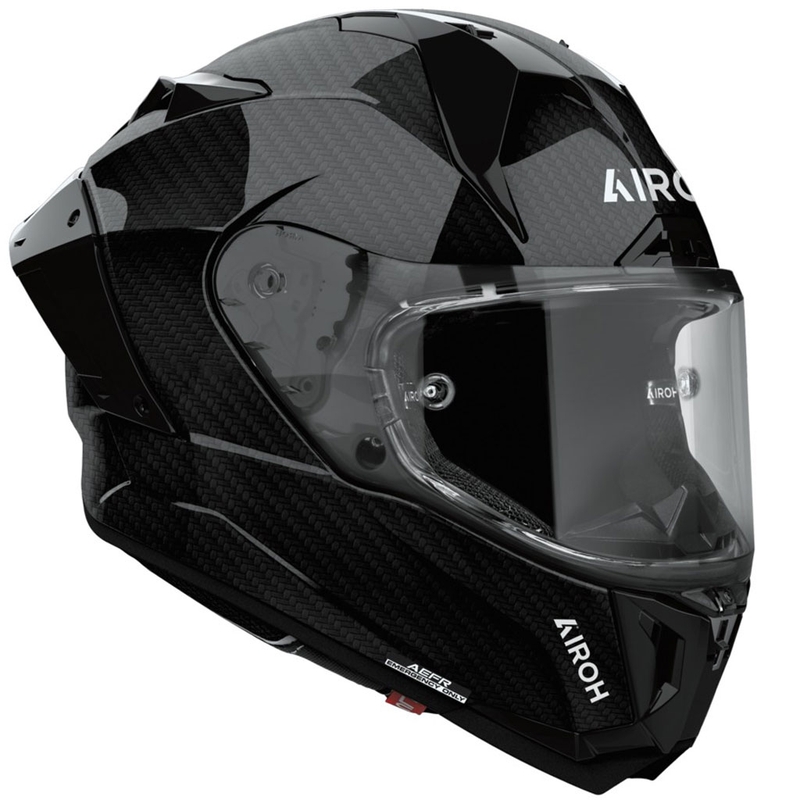 Airoh GP800 Carbon fullface motorcykelhjelm, blank sort