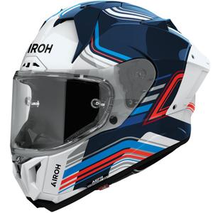 Airoh GP800 Hurricane fullface motorcykelhjelm, blank blå-hvid