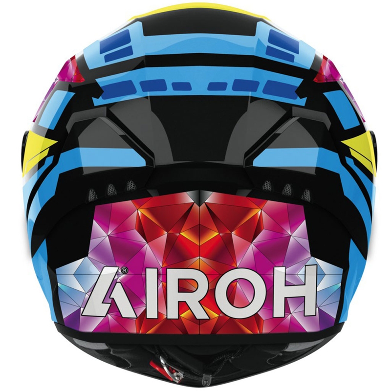 Airoh CONNOR Stellar fullface motorcykelhjelm blank gul-blå-pink-sort