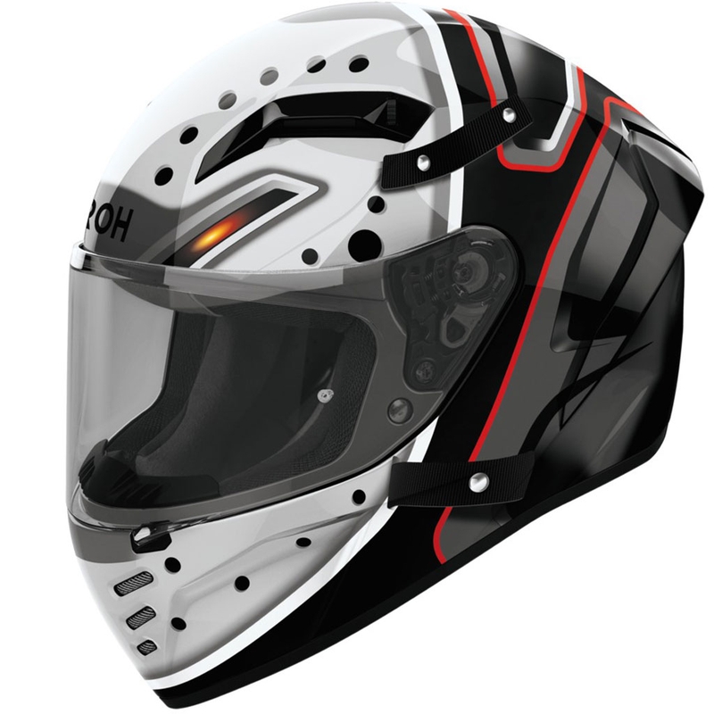Airoh CONNOR Masker fullface motorcykelhjelm blank grå-sort