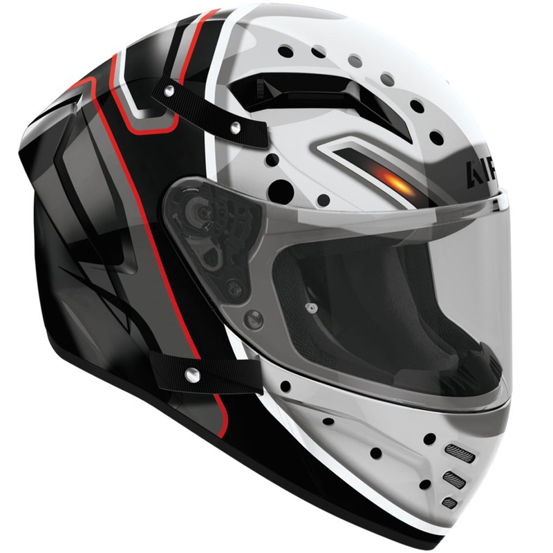Airoh CONNOR Masker fullface motorcykelhjelm blank grå-sort