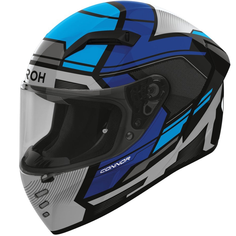 Airoh CONNOR Ego fullface motorcykelhjelm, blank blå