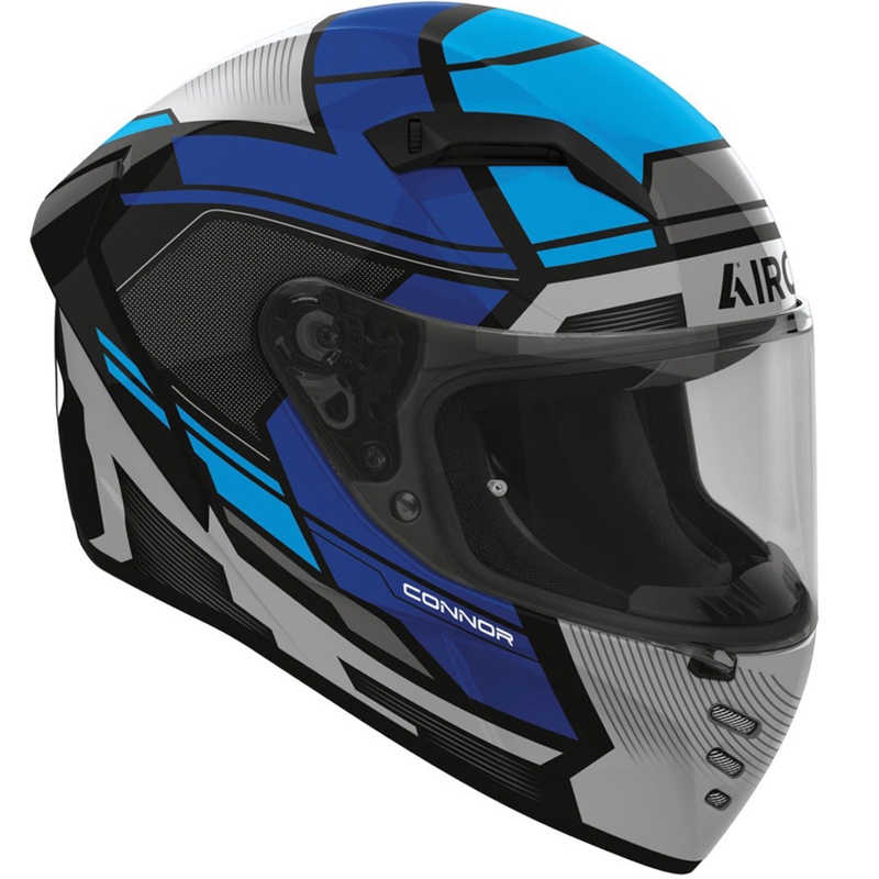 Airoh CONNOR Ego fullface motorcykelhjelm, blank blå