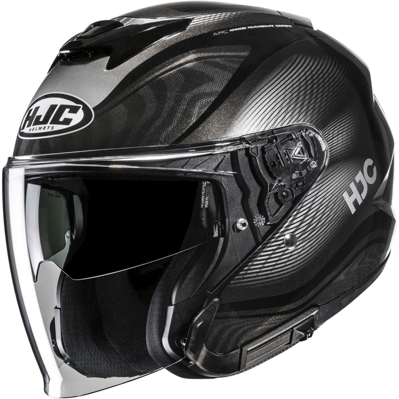 Åben motorcykelhjelm HJC i40N Vision MC5 sort-hvid