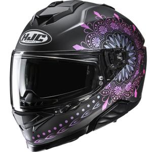 Fullface motorcykelhjelm HJC i71 Niel MC28SF sort-pink