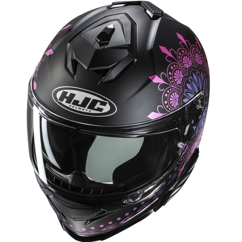 Fullface motorcykelhjelm HJC i71 Niel MC28SF sort-pink