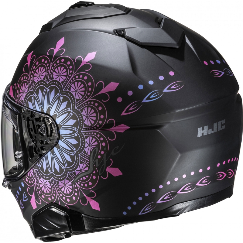 Fullface motorcykelhjelm HJC i71 Niel MC28SF sort-pink