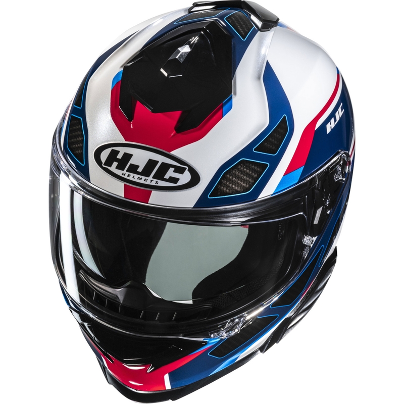 HJC i71 Zest MC21 fullface motorcykelhjelm blå-hvid-rød