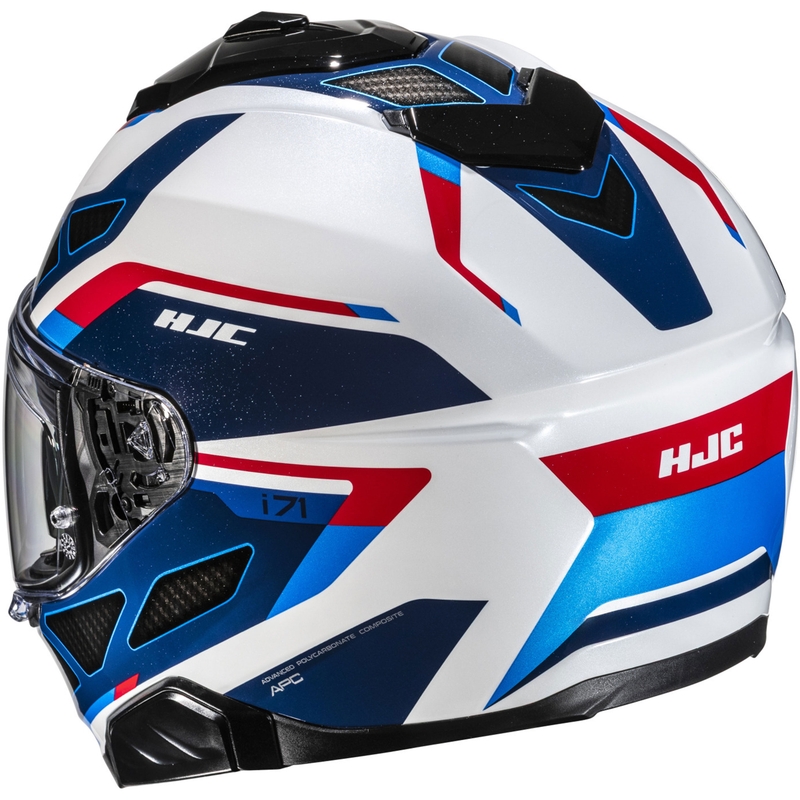 HJC i71 Zest MC21 fullface motorcykelhjelm blå-hvid-rød