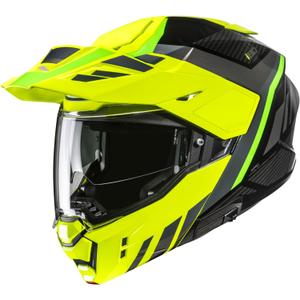 Flip-up motorcykelhjelm HJC i80 Imes MC3H sort-fluo gul-fluo grøn