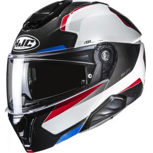 Flip-up motorcykelhjelm HJC i91 Felio MC21 sort-hvid-rød-blå