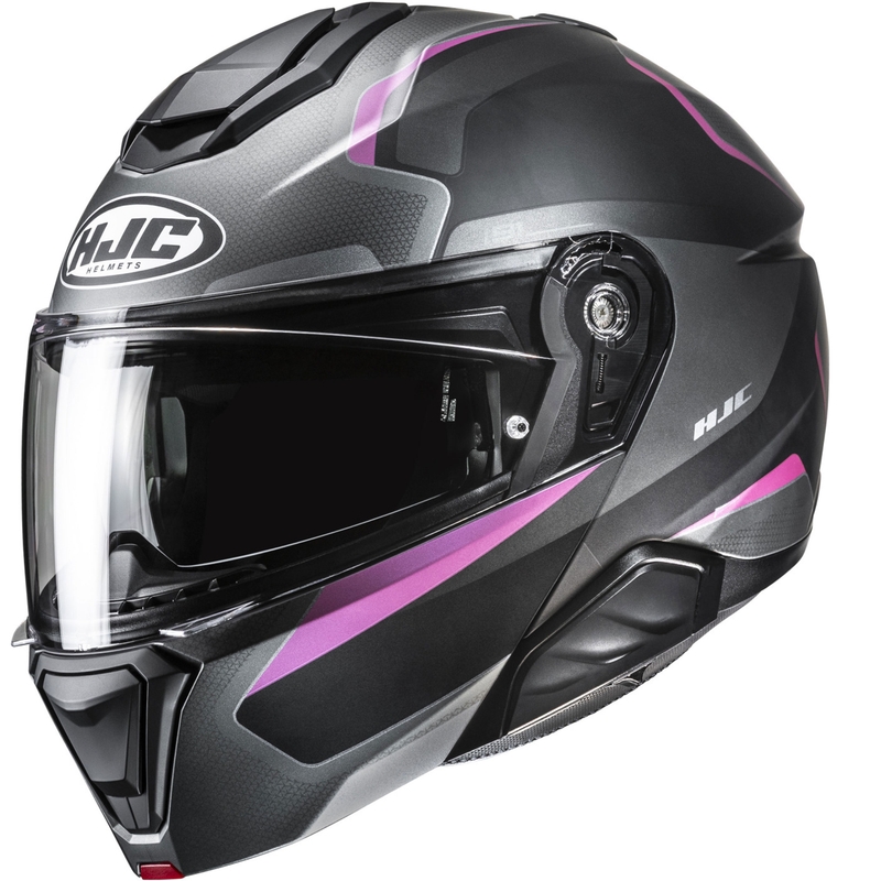 Flip-up motorcykelhjelm HJC i91 Felio MC8SF sort-pink
