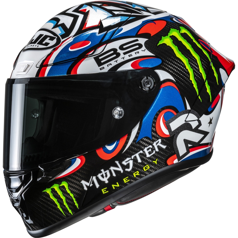 Integreret motorcykelhjelm HJC RPHA 1 V2 CARBON Quartararo Le Mans III MC25 flerfarvet