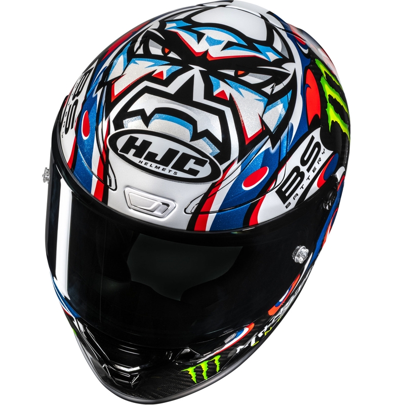 Integreret motorcykelhjelm HJC RPHA 1 V2 CARBON Quartararo Le Mans III MC25 flerfarvet