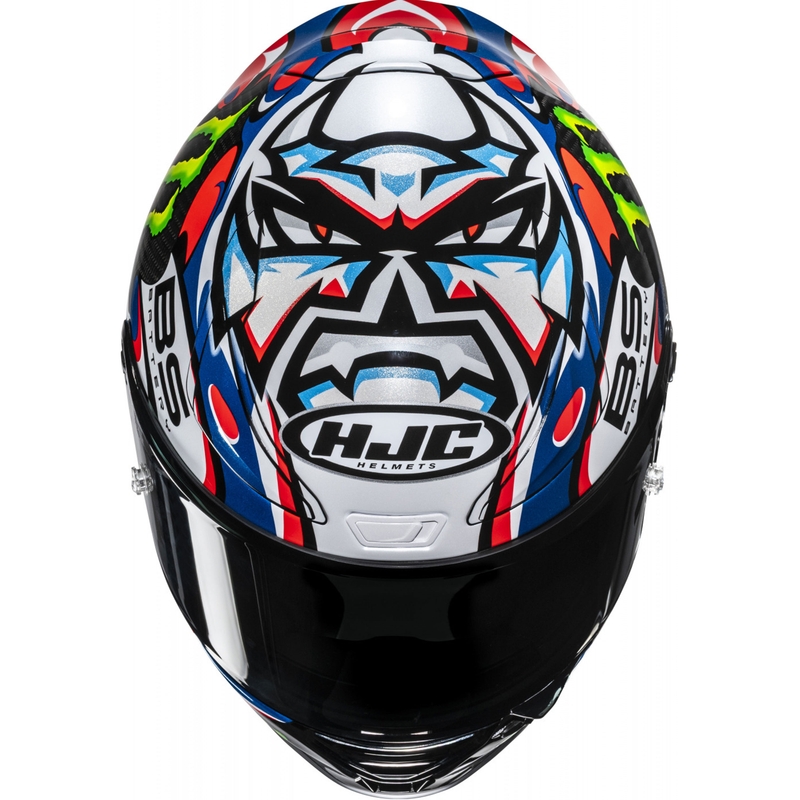 Integreret motorcykelhjelm HJC RPHA 1 V2 CARBON Quartararo Le Mans III MC25 flerfarvet