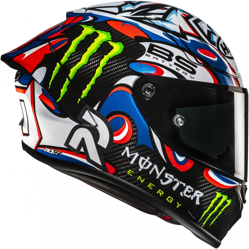 Integreret motorcykelhjelm HJC RPHA 1 V2 CARBON Quartararo Le Mans III MC25 flerfarvet