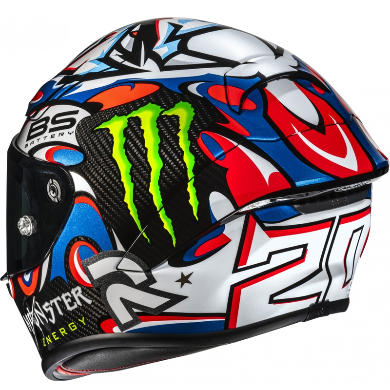 Integreret motorcykelhjelm HJC RPHA 1 V2 CARBON Quartararo Le Mans III MC25 flerfarvet