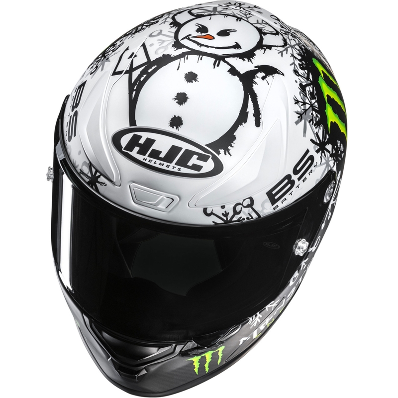 Integralhjelm HJC RPHA 1 V2 CARBON Snow Diablo MC10SF sort-hvid