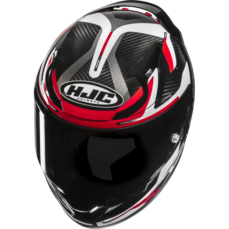 Integralhjelm HJC RPHA 12 CARBON Xentra MC1 sort-hvid-rød