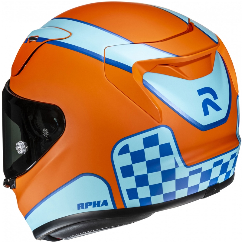 Fullface motorcykelhjelm HJC RPHA 12 Respon MC27SF orange-blå