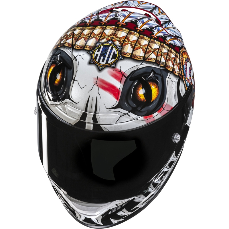 HJC RPHA 12 Skully MC1 integralhjelm, hvid-rød