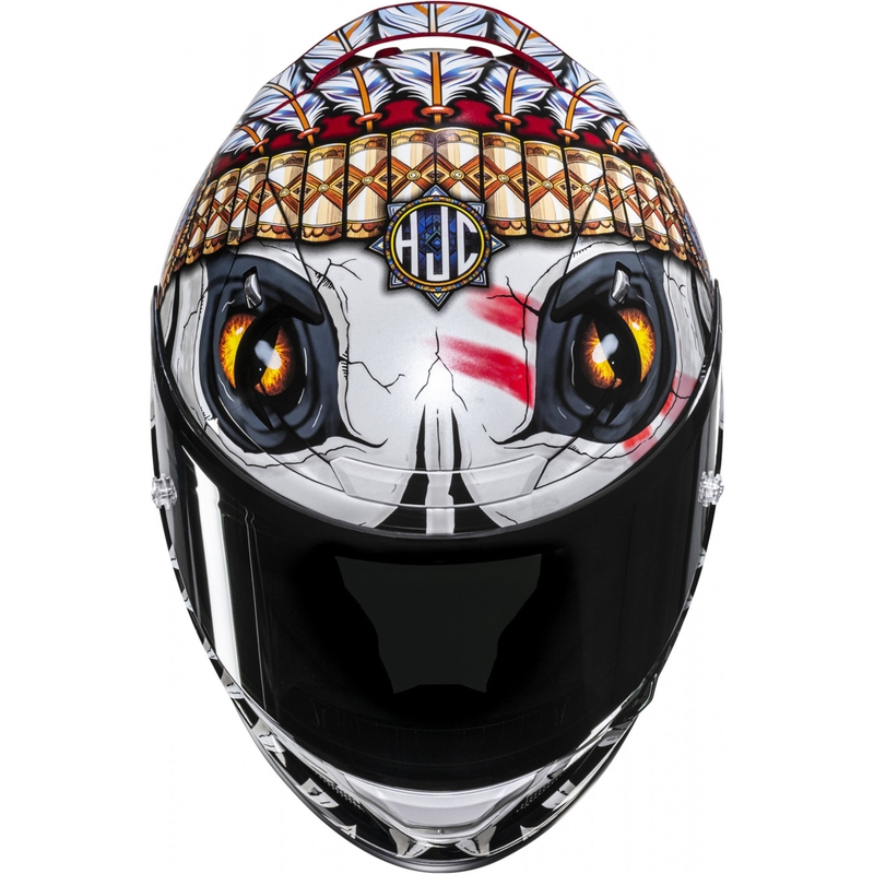 HJC RPHA 12 Skully MC1 integralhjelm, hvid-rød
