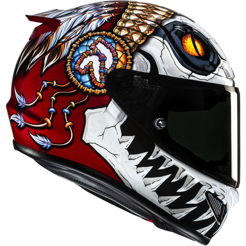 HJC RPHA 12 Skully MC1 integralhjelm, hvid-rød
