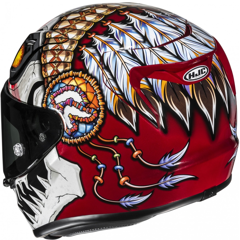 HJC RPHA 12 Skully MC1 integralhjelm, hvid-rød