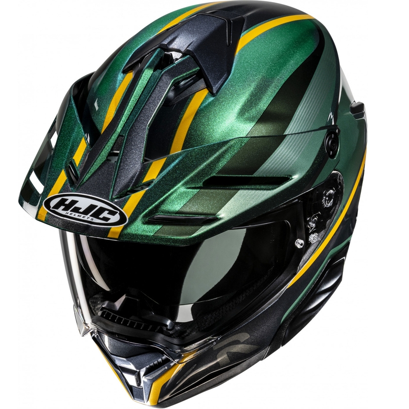 Enduro motorcykelhjelm HJC RPHA 60 Arbre MC4 grøn-sort-gul