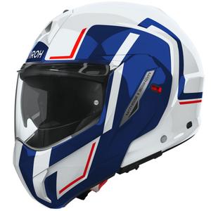 Airoh Mathisse 2 Genius flip-up motorcykelhjelm, blank blå-rød