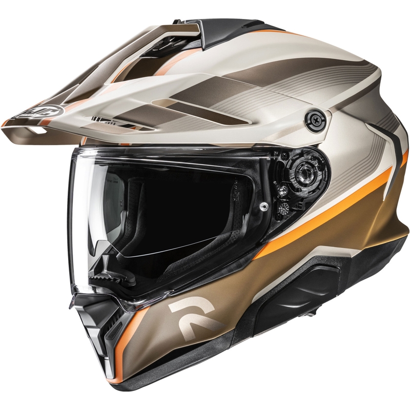 Enduro motorcykelhjelm HJC RPHA 60 Arbre MC7SF brun-beige-orange