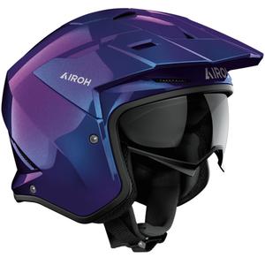 Trial motorcykelhjelm Airoh Kombakt Shimmer skinnende lilla-blå