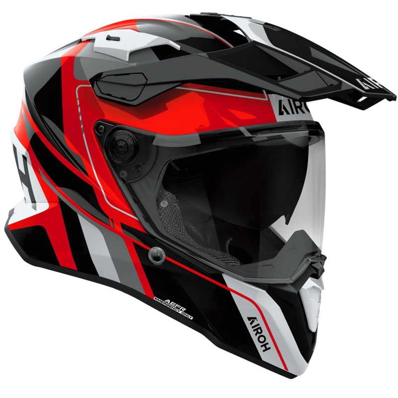 Enduro hjelm Airoh Commander 2 Skip blank rød