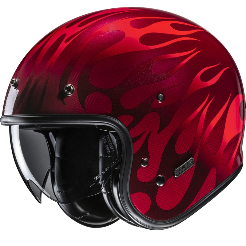 Åben motorcykelhjelm HJC V31 Firo MC1 rød