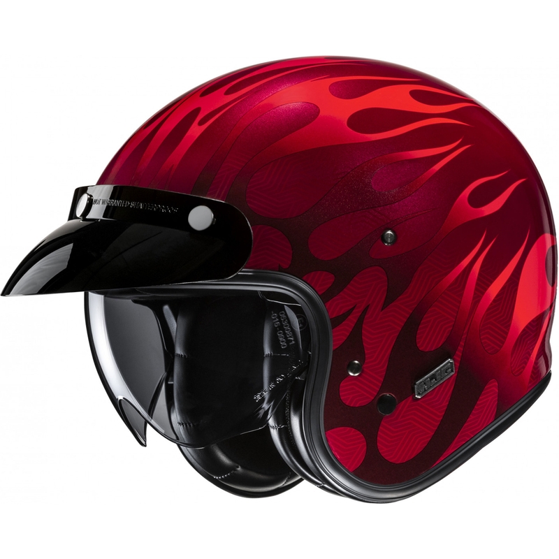 Åben motorcykelhjelm HJC V31 Firo MC1 rød