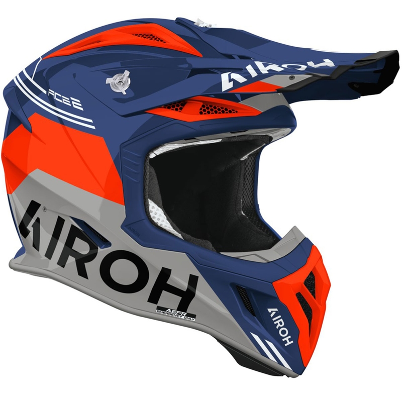 Airoh Aviator ACE 2 Fury motocrosshjelm, blank cyan-rød