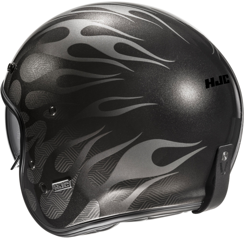 Åben motorcykelhjelm HJC V31 Firo MC5 sort-grå
