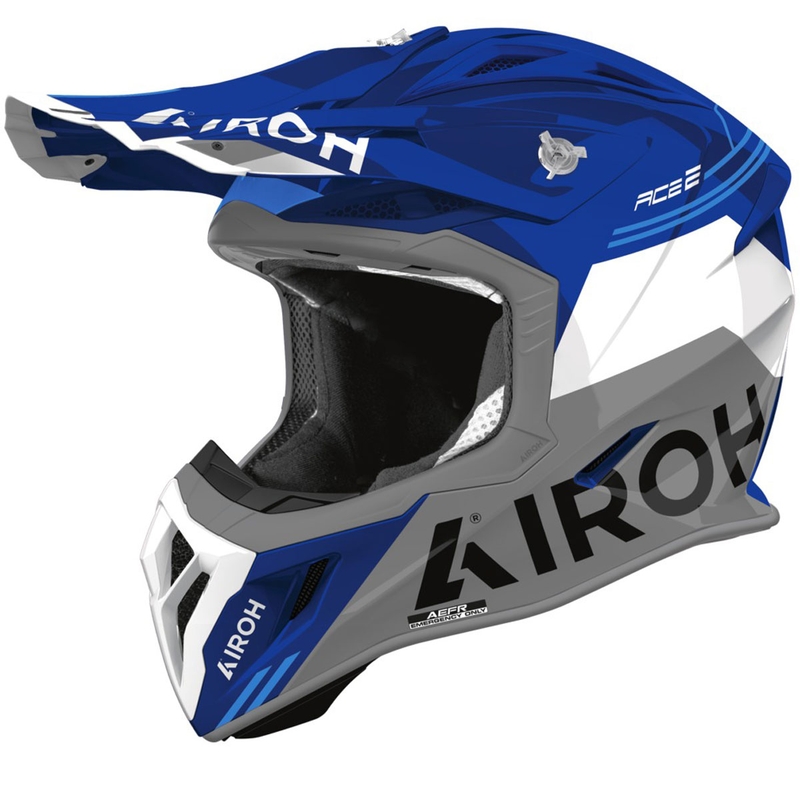 Airoh Aviator ACE 2 Fury motocrosshjelm, blank blå