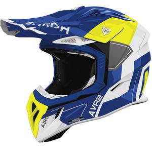 Airoh Aviator ACE 2 Shield motocrosshjelm, blank blå-gul