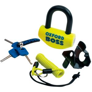 Lås Oxford Boss U-profil gul-sort 12,7 mm